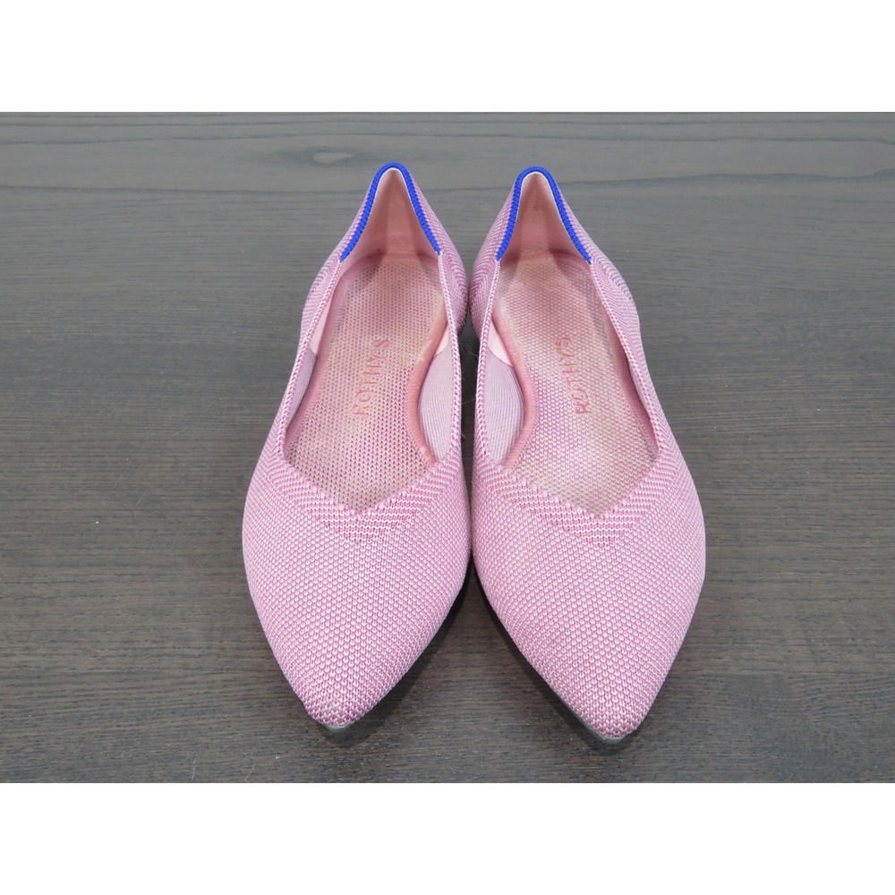 Rothy's The Point Flats Womens 6.5 Pink Knit Pointed Toe Comfort Ballet Shoes